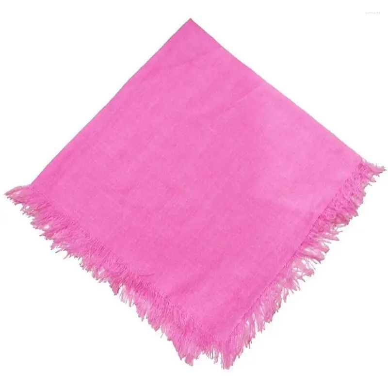 Halsdukar 75 cm Tassel Head Scarf Fashion Sunscreen Soft Square Neck UV Protection Korean Style Pure Color Shawl Ladies/Girls