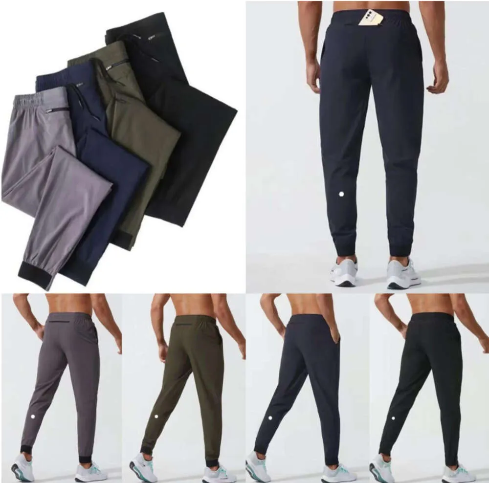 Lu mulheres ll homens jogger calças compridas esporte yoga outfit secagem rápida cordão ginásio bolsos sweatpants calças casuais cintura elástica fitness alta qualidade 79945