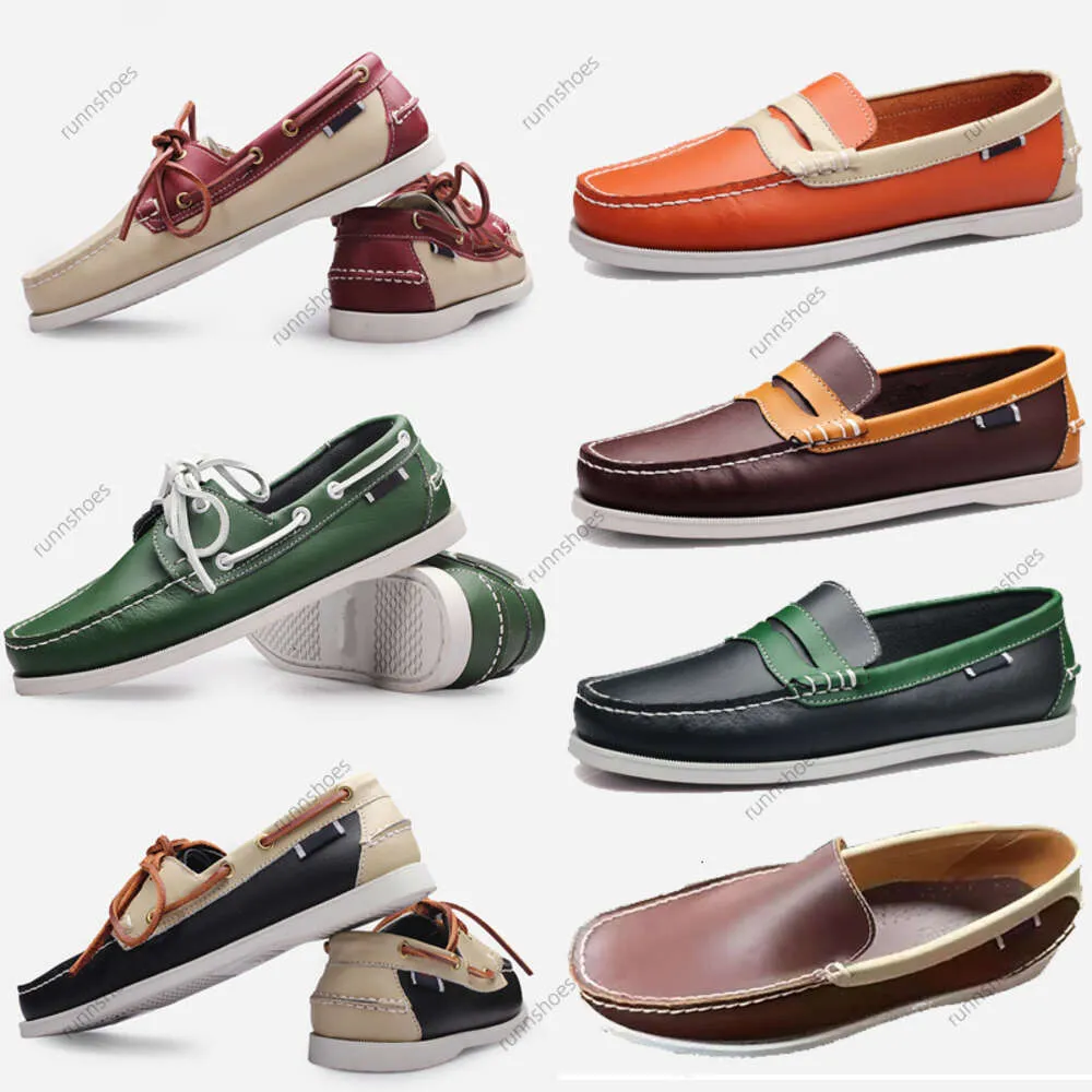 2024 Äkta läder män loafers ko läder casual skor för man mjuk vårmockasiner plus storlek 38-45 tenis masculinos 38-45 euro