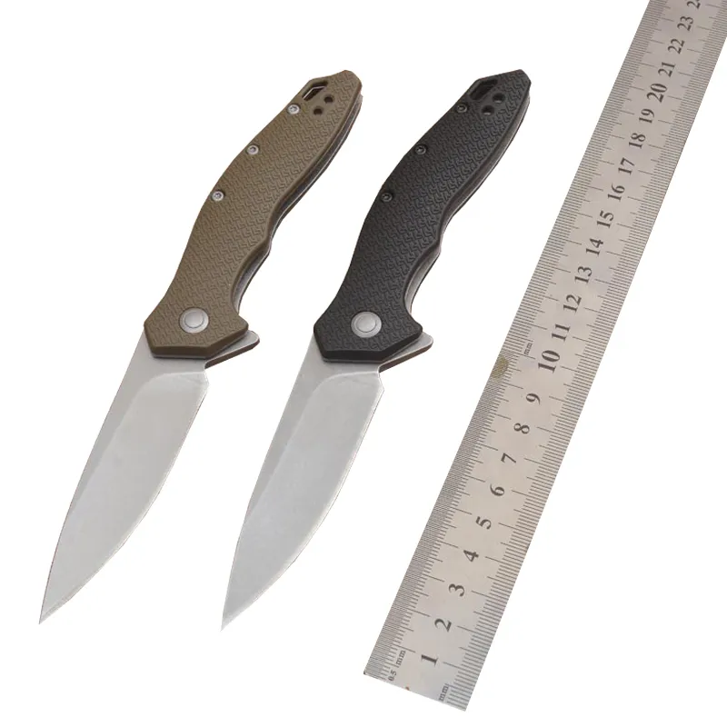 ShawKer 1845 couteau de poche lame délavée en Nylon poignées en fibre de verre couteaux de Camping de chasse en plein air KS1845 outils à ouverture rapide