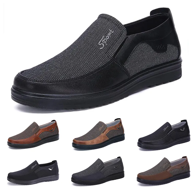 2024 new fashion classic casual spring and autumn summer shoes men's shoes low top shoes black business soft sole slippery shoes flat sole men's cotton shoes