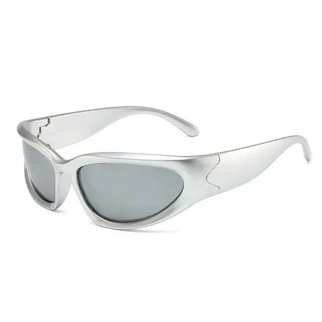 Lunettes de soleil Lunettes de soleil populaires pour femmes 2023 Lunettes de soleil punk Lunettes de soleil de sport uniques Hommes UV400 Lunettes de soleil Miroir coloré Y2K LunettesL2402