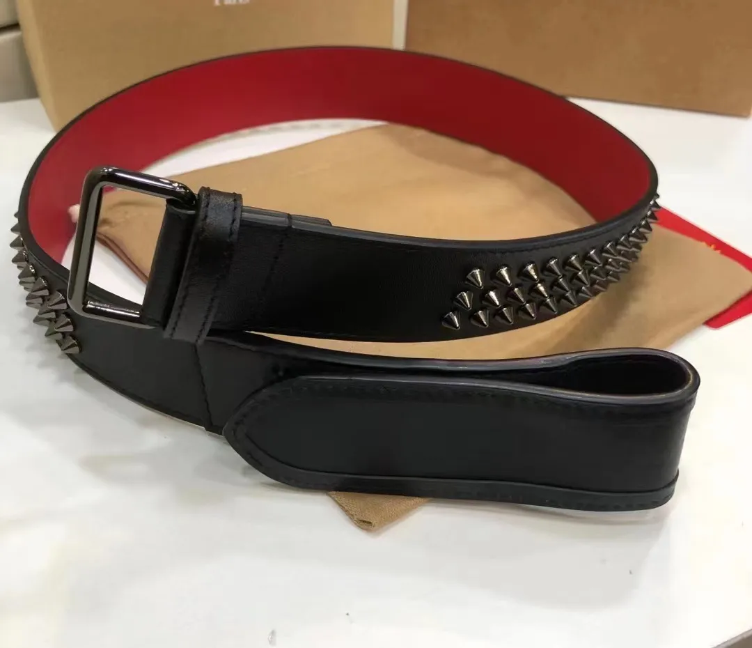 DHgate.com:Genuine Leather Belt, 35mm Red Bottom Belt