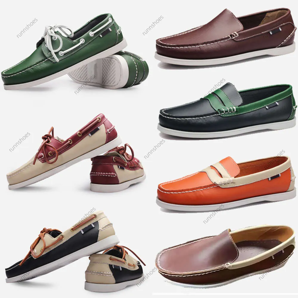 designer skor stor storlek segling sneakers casual mens skor äkta läderskor brittiska körning enstaka skor för män sko tränare