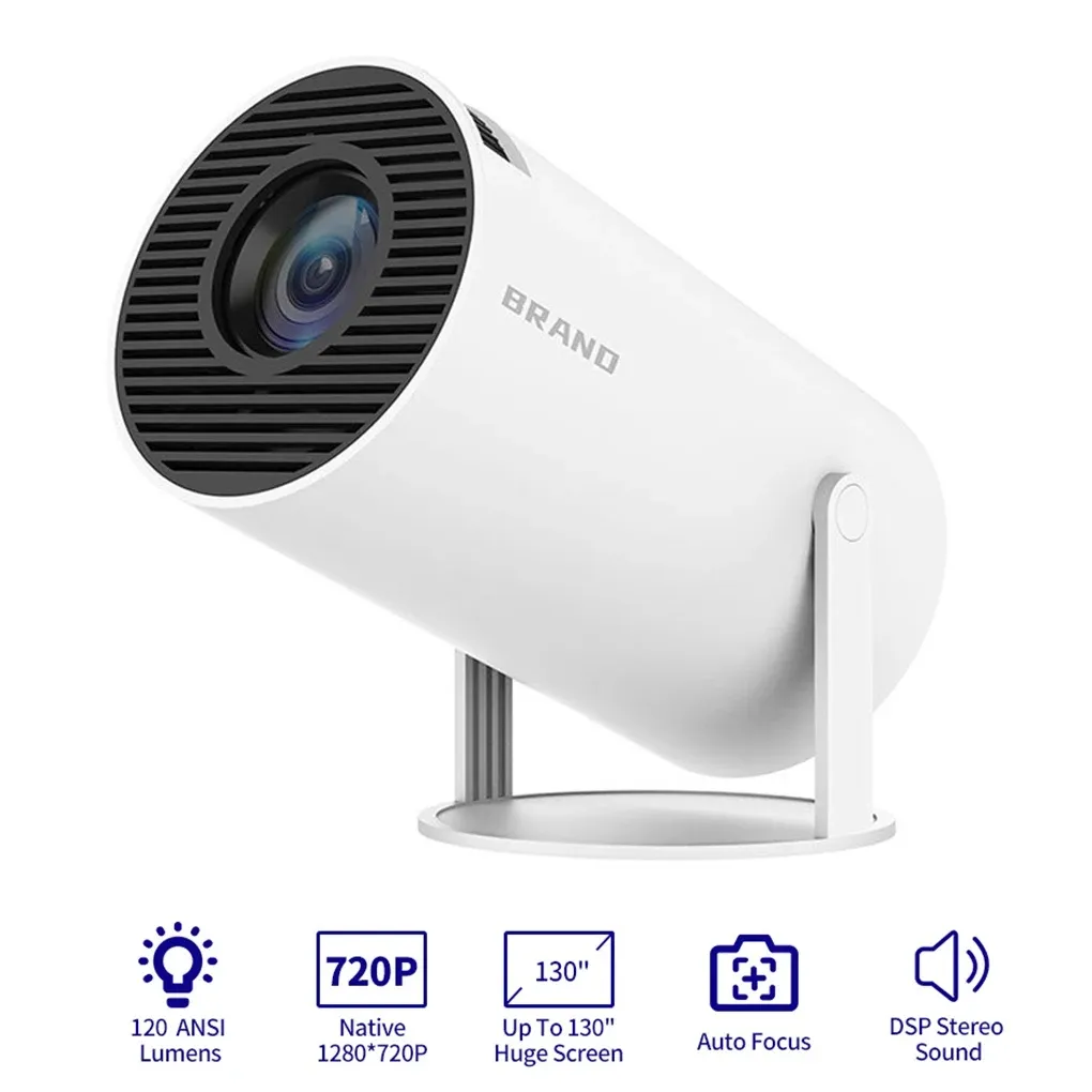 HY300 Android WIFI Smart Portable Projector 1280 720P Full HD Office Found Cater Video Mini projektor