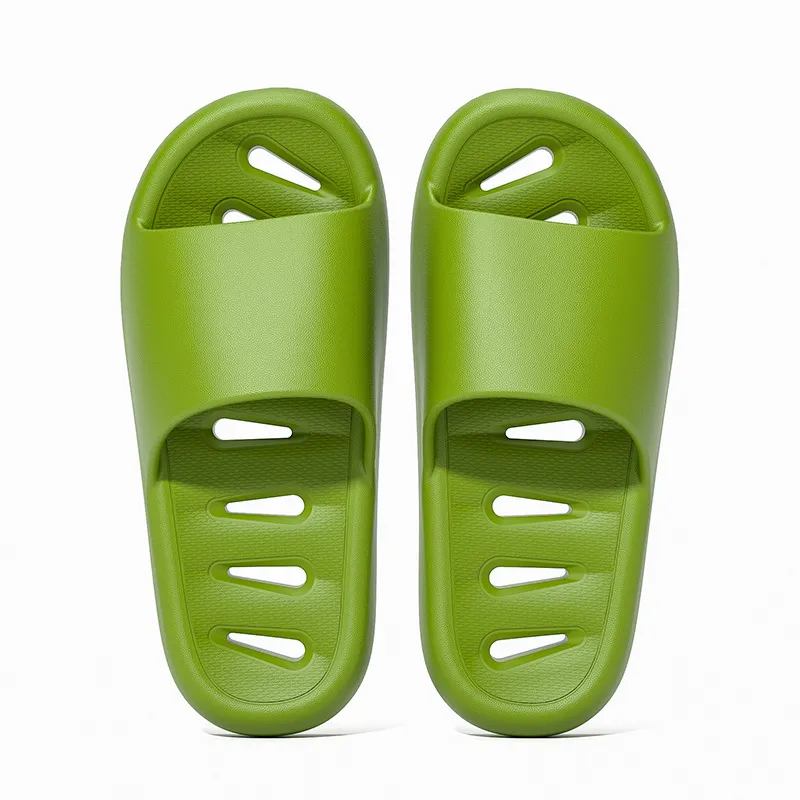 Dusch tofflor för män och kvinnor sommar hem inomhus vatten läckage anti slip hushåll eva badrum sandaler gröna