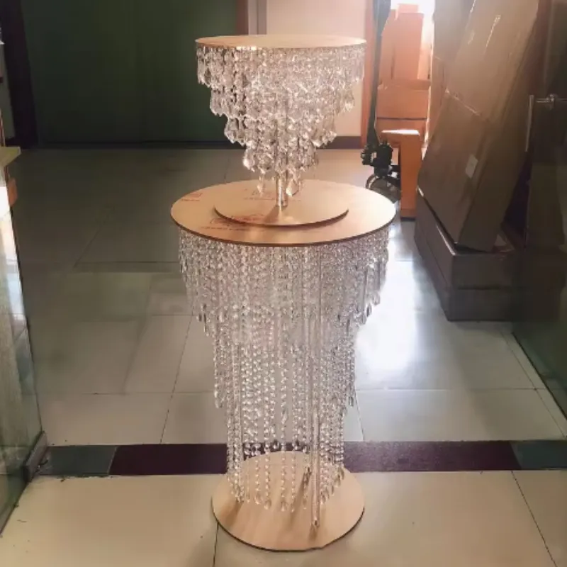 Decoração de casamento de luxo romântico acrílico sobremesa mesa espelho cristal bolo suporte flor barra doces festa mesa centerpieces rack