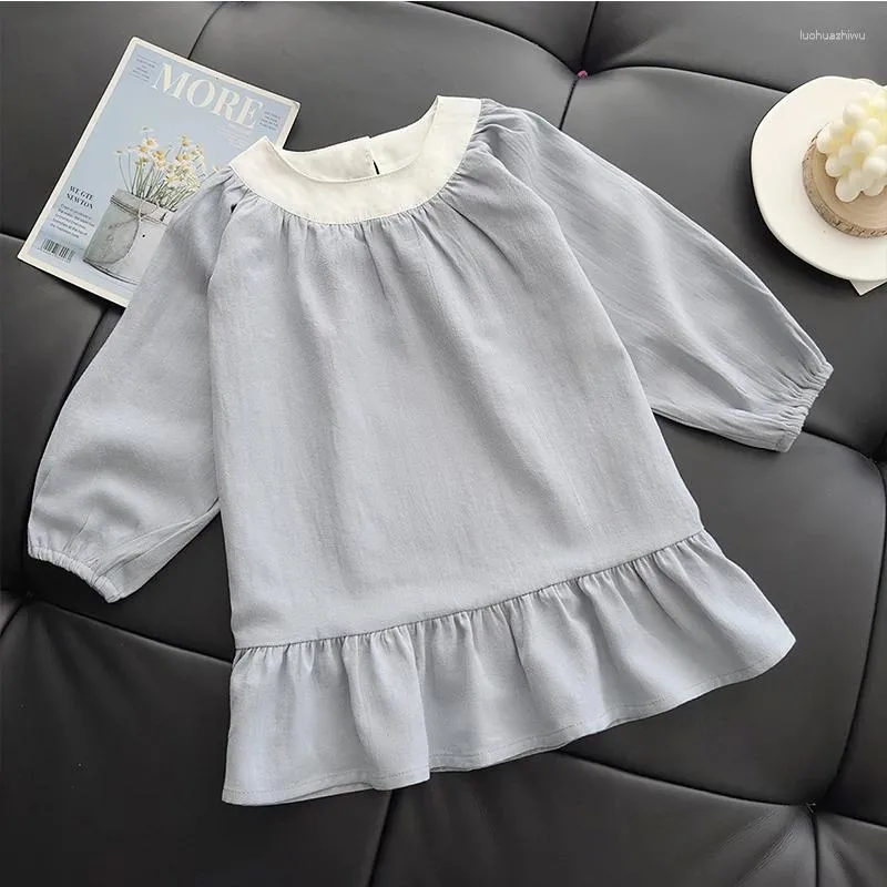 Girl Dresses Korean Autumn One Piece Long Sleeved Princess Dress Elegant And Pretty Women's Clothes Girls From 2 To 8 Years