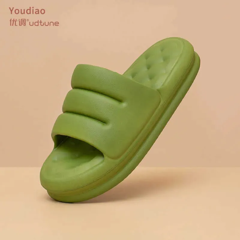 UTUNE Mute EVA Sofa Slide Thick Sole Soft Indoor Slipper Anti-slip Sandals Men Summer Platform Women Shoes Bath Sandals House Slippers Non Slip Shoes Dorm Shoes 07