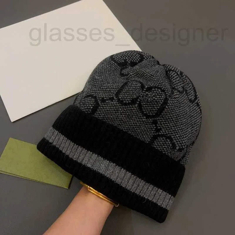 Bollmössor designer hattar designers beanie stickning lyxig hatt höst och vinter topp kashmir mjuk beröring atmosfär dagligen mångsidig temperament mode casual varm