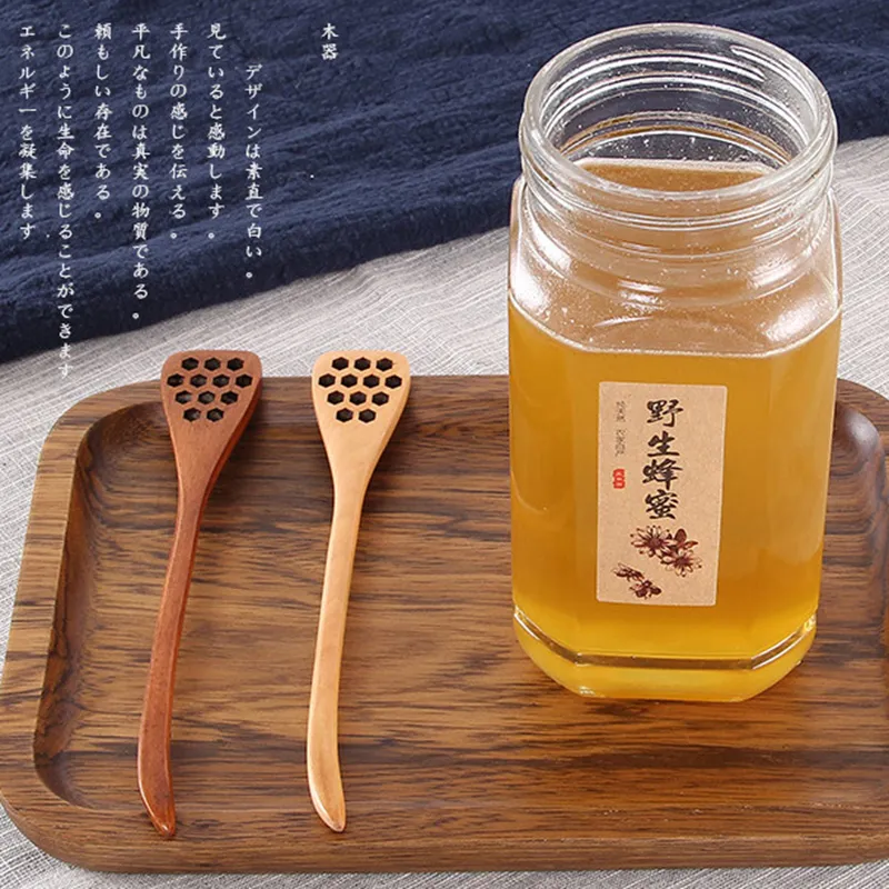 Bee Stick Jar Stick Honey Server Agitateurs à café Mélangeur à café Mousseur Miel Stir Sticks Agitateurs à café Cuillères à miel pour le thé FMT2167