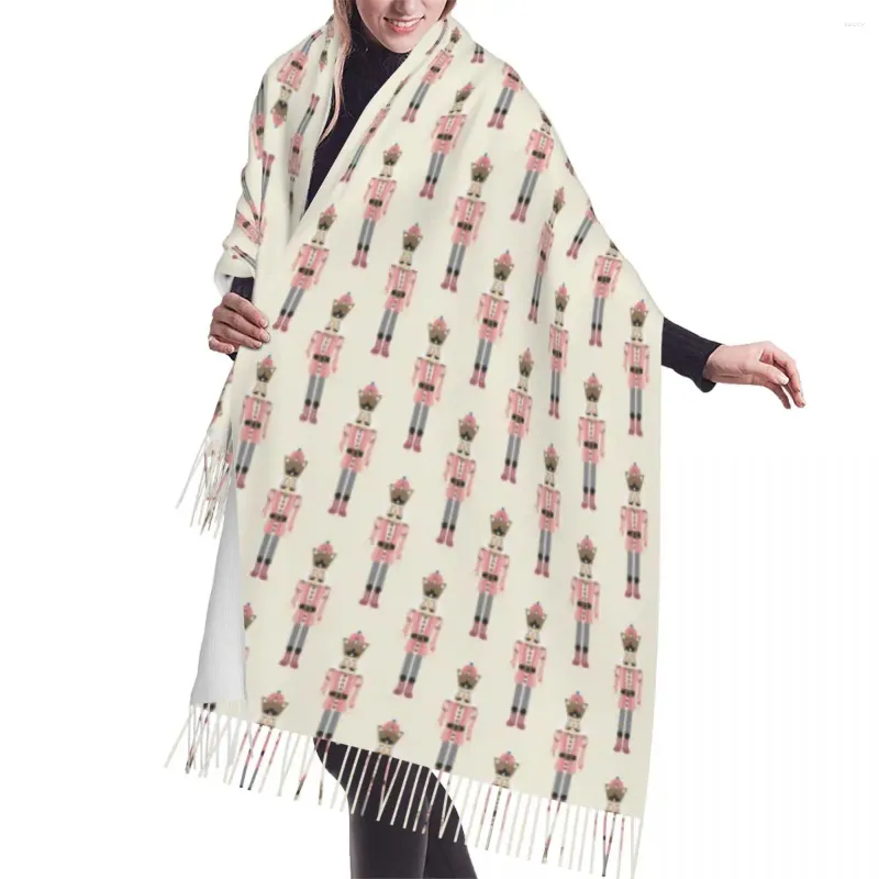 スカーフくびきパターンかわいい甘いギフトタッセルスカーフ女性冬秋の暖かいショールラップレディース多才な女性
