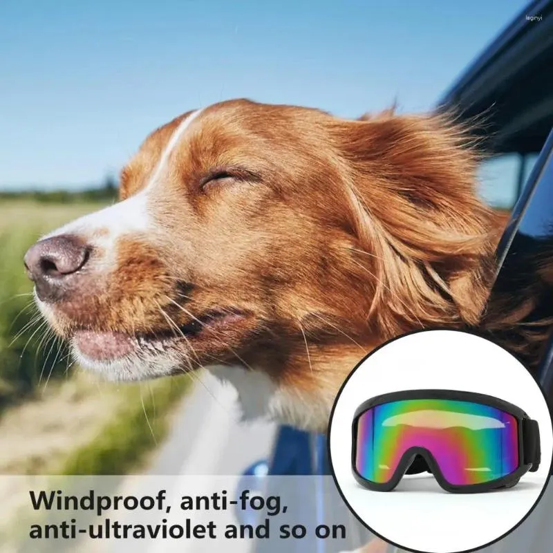 Óculos de vestuário para cães, à prova d'água, à prova de vento, proteção para os olhos, ecológico, pvc, ajustável, anti-uv, para animais de estimação, viagens de carro