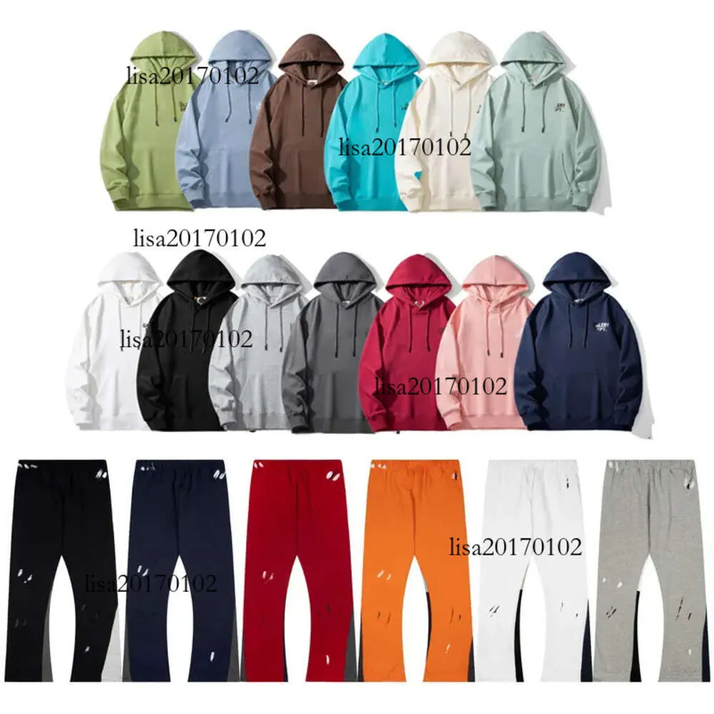 Designer Mens Hoodies Depts Handmålad stänk-blinkande skivning av dragkant Höggata Casual Sweatpants Micro beskurna långa byxor för män och kvinnor