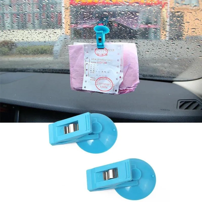 Interior Accessories 1 Pair Black Suction Cap Clip Plastic Sucker Removable Holder Car Window MountFor Sunshade Curtain Towel Ticket