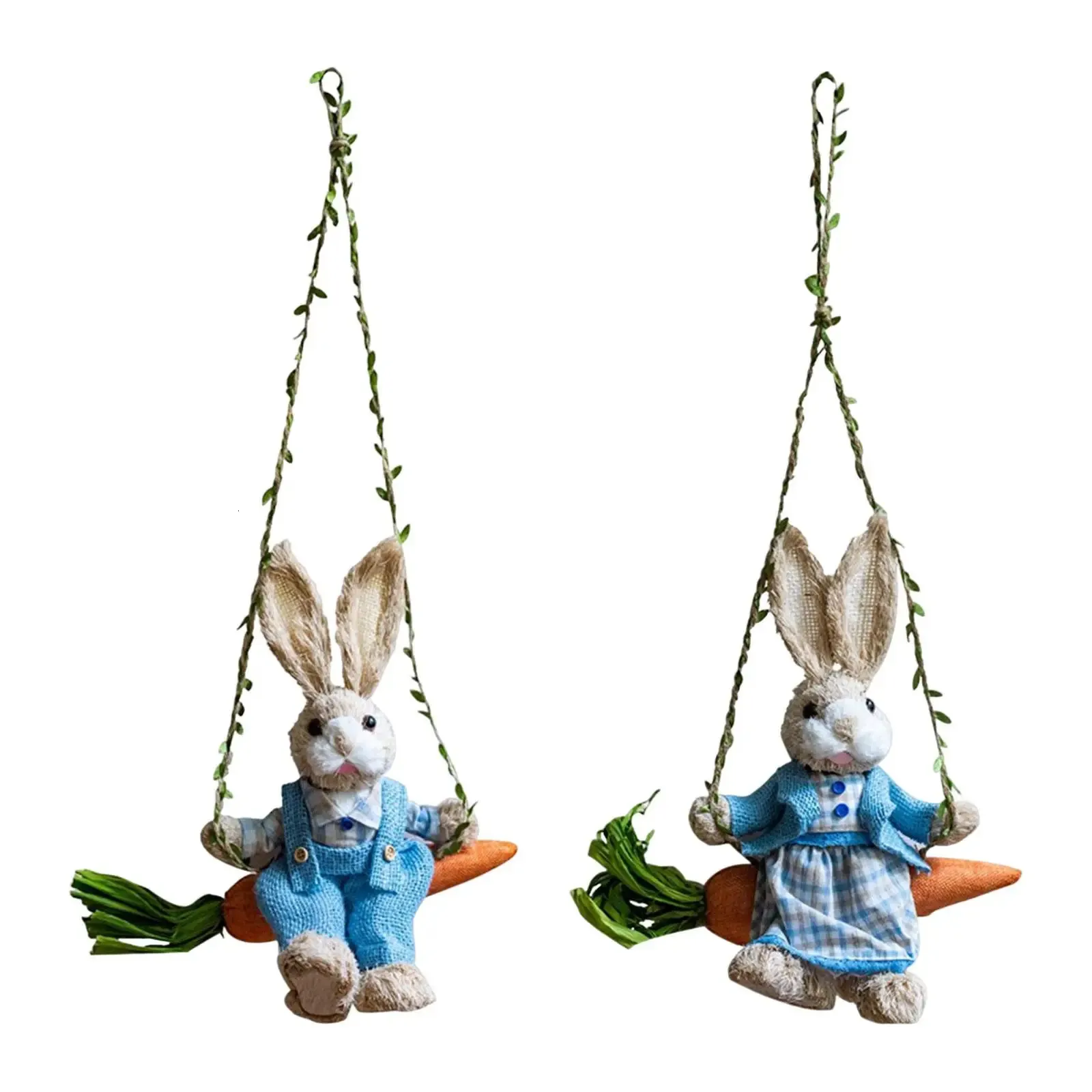 Easter Bunny Pendant Swing Rabbit hängande prydnad för matsal Holidainsamlingar Display Home Decor Wedding Party Art Gift 240220