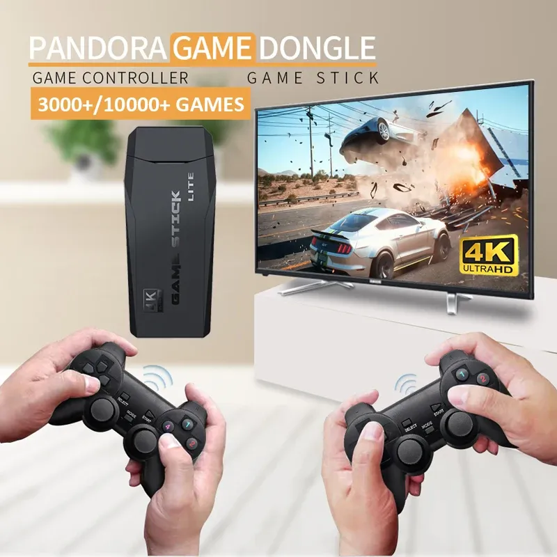 اللاعبون 4K Ultra Video Game Console لـ PS1/SEGA/SNES/MAME RETRO TV Game Console 64GB 10000 Game Game Stick M8/x2