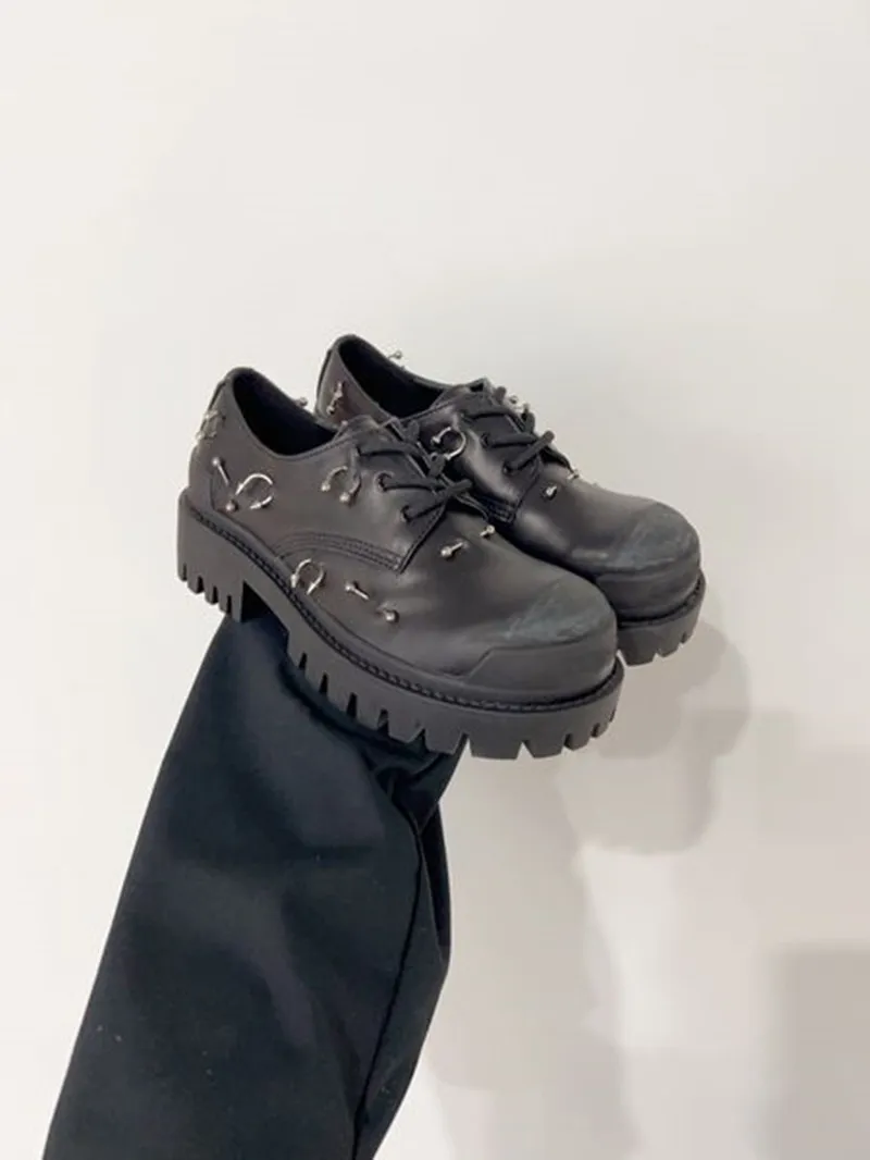 ミドルブーツ NOIRNINE Noir Leather Heart Boots 4BMM054 Noir Leather Heart Boots [BLACK] - noirnine