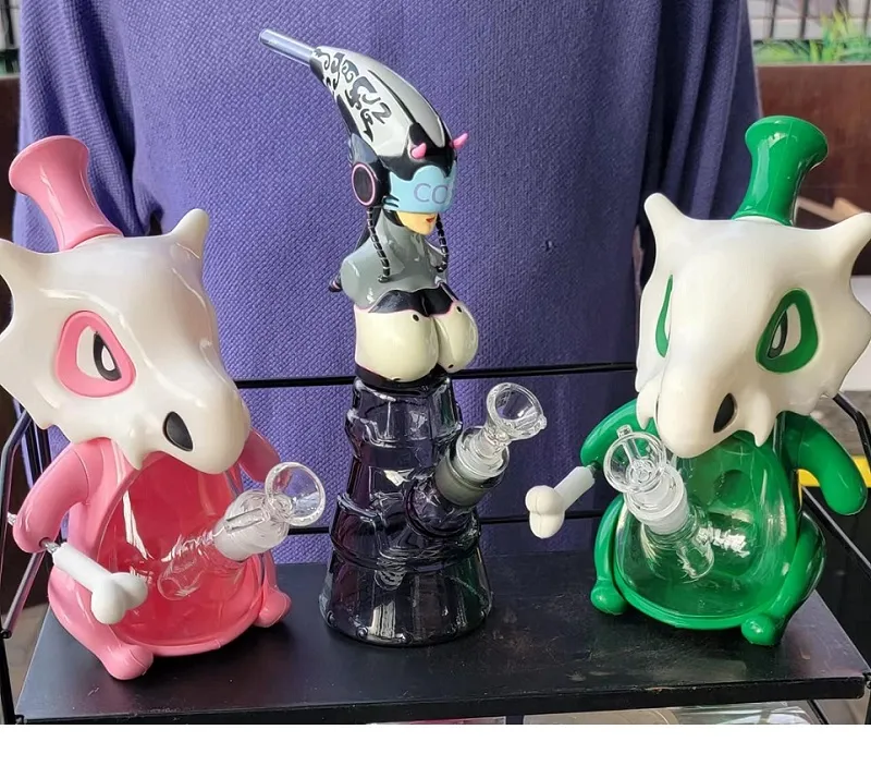 Divertente Cartoon Monster Bong in vetro 3D Scooby Doo con ciotola da 14 mm Dab Rig Heady Tubi l'acqua in vetro Bong unico