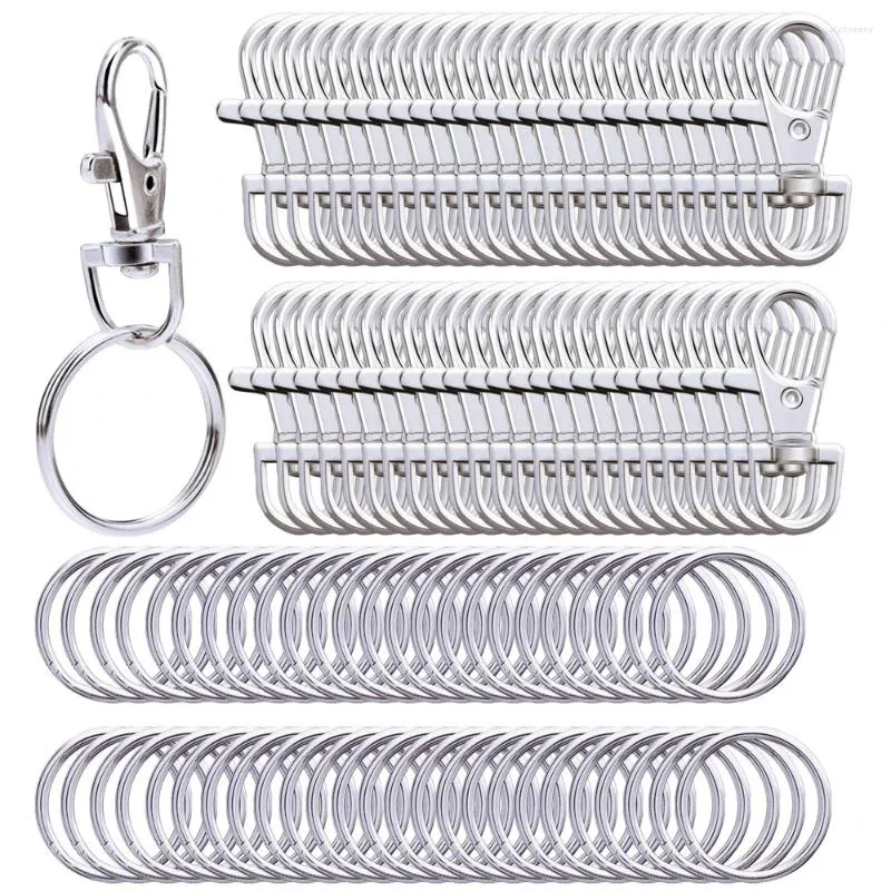 Keychains 30 Pieces Of Metal Rotating Chain Hook And Open Keyring Keychain For DIY Production