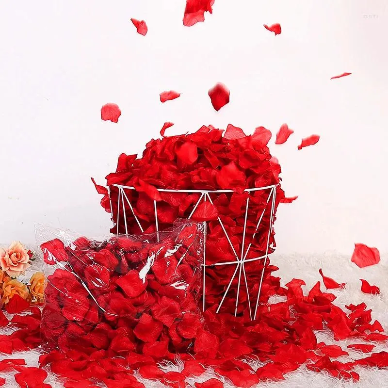 Decorative Flowers 1000Pcs Artificial Rose Petals Colorful Romantic Silk Cloth Fake For Wedding Valentine's Day Favors Decor Roses Supplies
