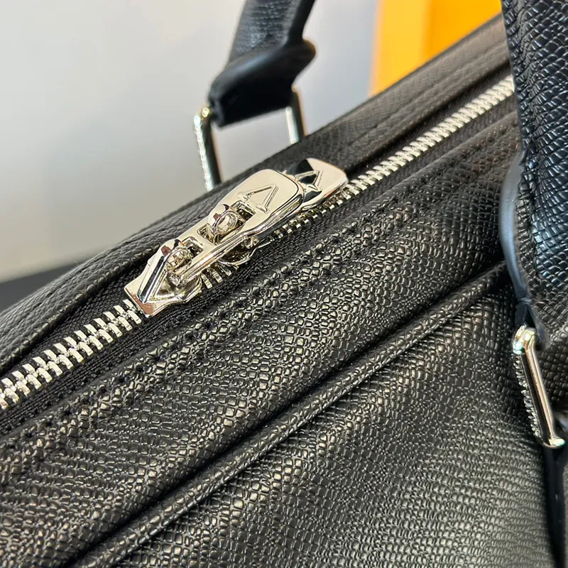 Schwarze formelle Aktentasche, Computertasche, Herren-Business-Umhängetasche, große Kapazität, Handtasche, Reise- und Bürotasche