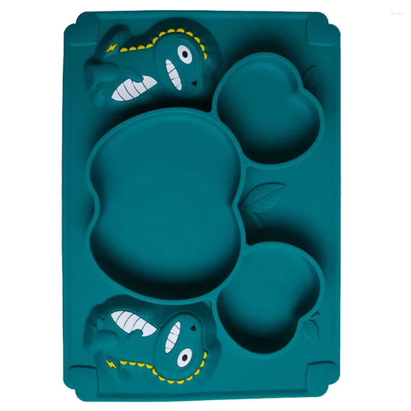 Piatti Piatto in silicone per bambini Piatti per bambini Stoviglie Posate per bambini Divisi per bambini Anticaduta