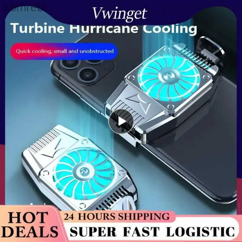 Other Cell Phone Accessories 1PCS Game Mini Mobile Phone Cooler USB Game Cooling Fan Radiator For Gamepad Turbo Hurricane Cool Heat 240222