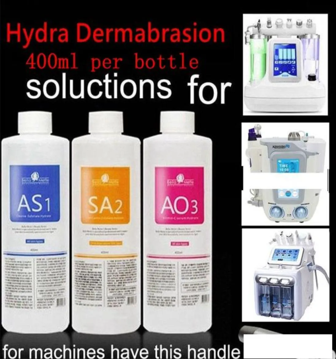 Authentique AS1 SA2 AO3 Aqua Peeling Solution 400 ml par bouteille Hydra Dermabrasion visage propre nettoyage du visage points noirs exportation peau 9784928