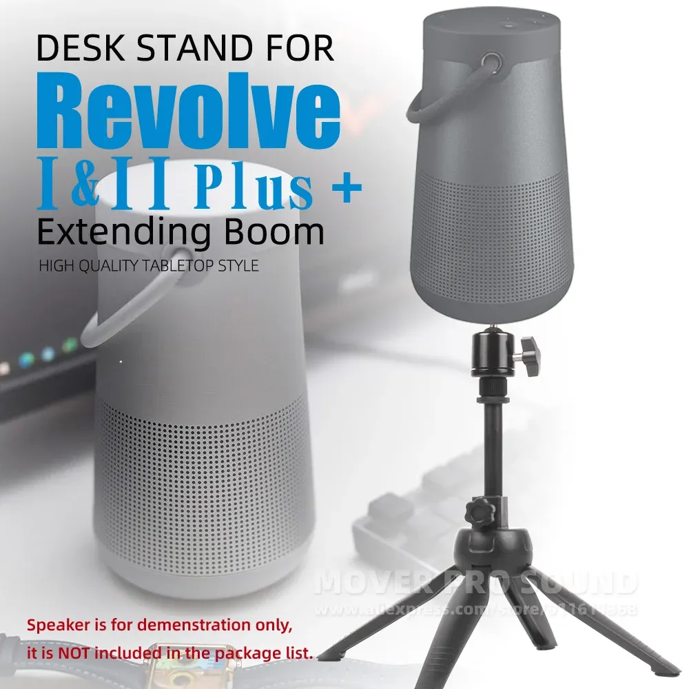 Tillbehör bordsskiva högtalare hållare boom för Bose Soundlink Revolve I och II + Plus högtalarstativ bordsskrivbord skrivbord megafonmontering
