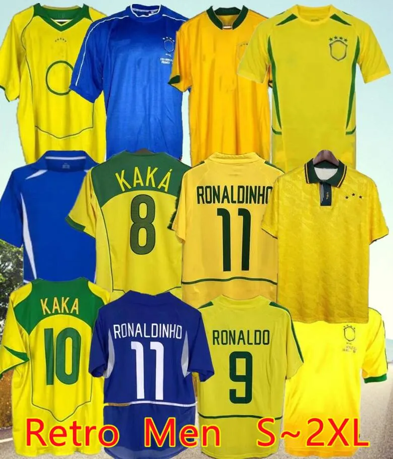 1998 Brasil camisas de futebol ZICO camisas retrô Carlos Romario Ronaldinho 2004 camisa de futebol 1994 Brasil 2006 1982 RIVALDO ADRIANO JOELINTON 1988 2000 1957 2010 99