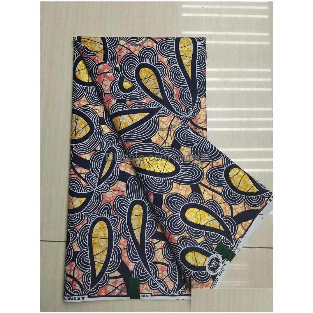 Tissu et couture prix de gros 2023 vendre cire africaine Ankara imprime Ghana D véritable 6 yards 1052 230727 livraison directe maison Gard Dhad6