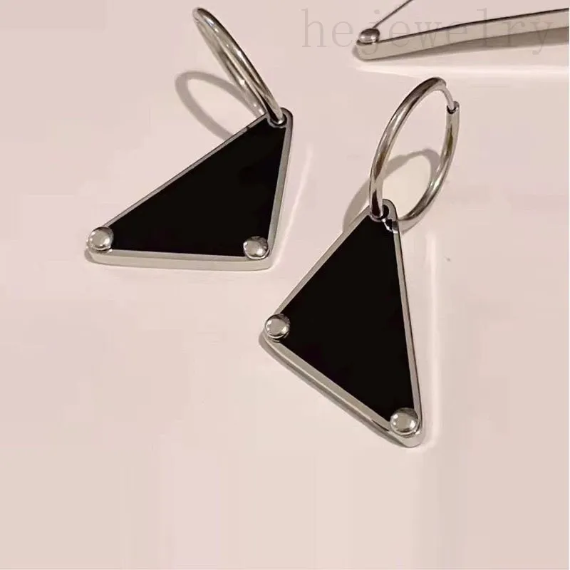 Orecchini moderni di design triangolare con lettera pendente orecchino a goccia clip smaltato ohrringe pendente a cerchio orecchini di lusso di bell'aspetto da donna con fori per le orecchie ZB044 B4