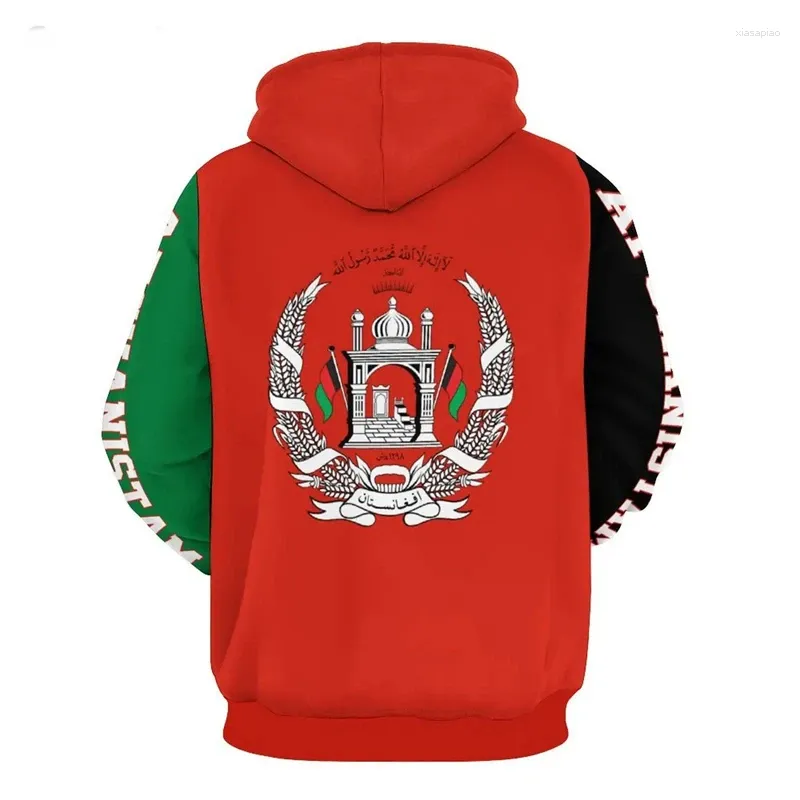 Herrtröjor afghanistan lands flagga 3d tryck tröja män/kvinnor höst streetwear tunn stil överdimensionerad huvtröja för par kläder