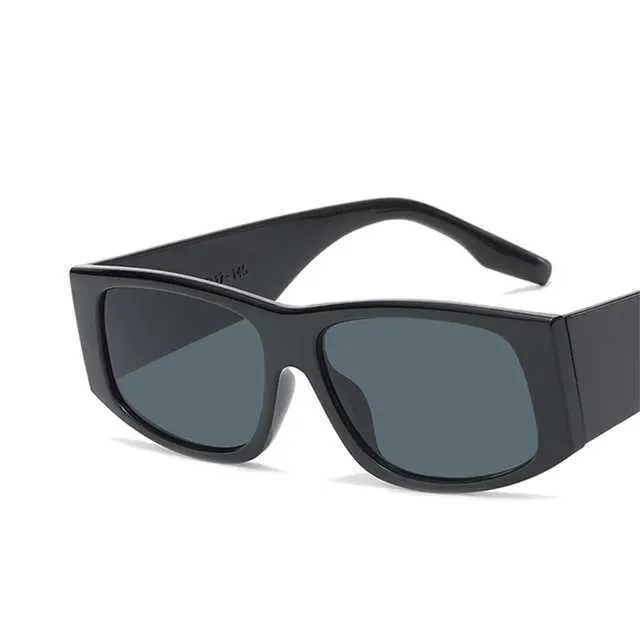 Solglasögon mode vintage svart fyrkant solglasögon kvinna lyx varumärke små rektangel solglasögon kvinnliga klara glasögon oculos de soll2402