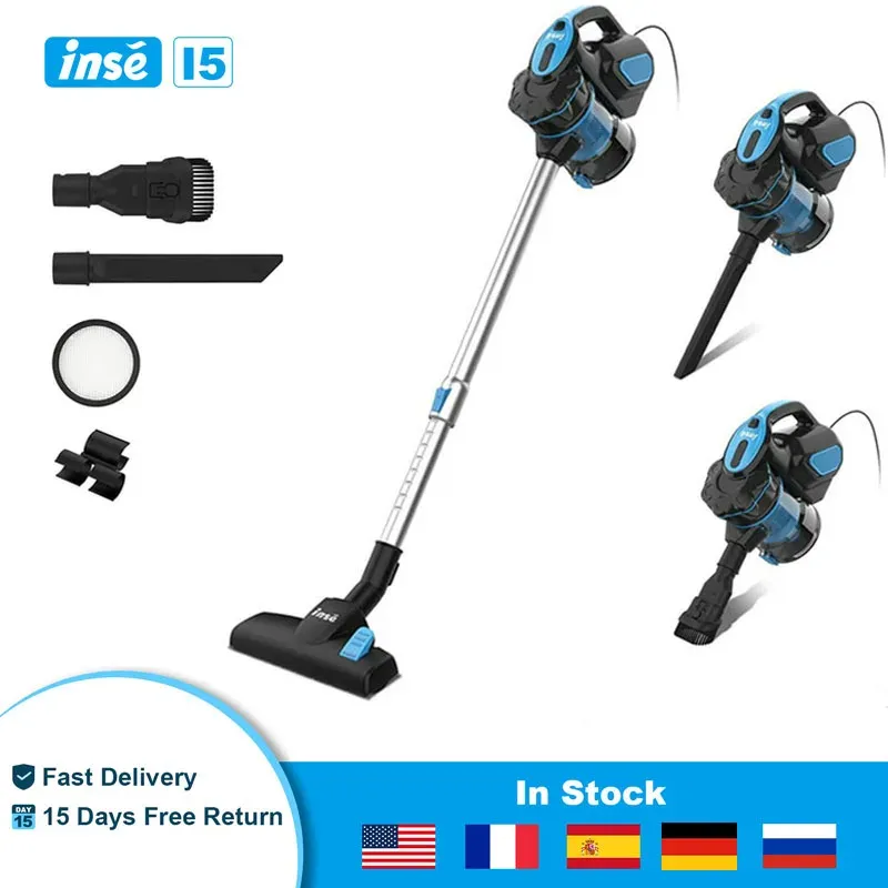 Appliances Vacuum Cleaner Corded Inse I5 Pa Powerful Suction 600w Motor Stick Handheld Vaccum Cleaner for Home Pet Hair Hard Floor