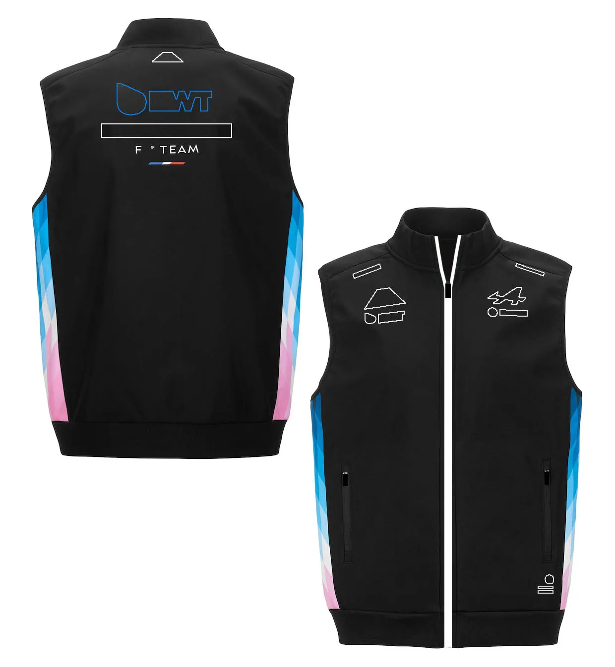 F1 Team 2024 Vest Jacket Formel 1 Racing Men's dragkedja ärmlösa jacka Driver Fans Spring Autumn Warm Windproof Gilet Jacket