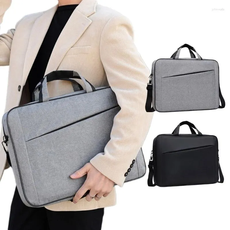 Valigette Borsa per laptop da 15,6 pollici elegante e durevole Borsa a tracolla per computer di grande capacità resistente all'usura per uomo donna