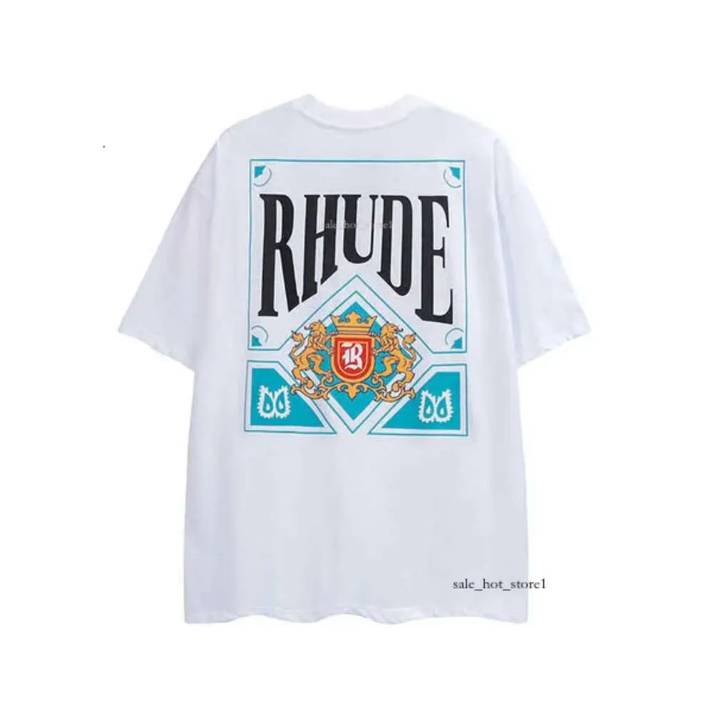 Rhude hommes T-shirts été printemps mode Streetwear hirondelle imprimer T-shirts hommes femmes coton abricot noir blanc t-shirt 869