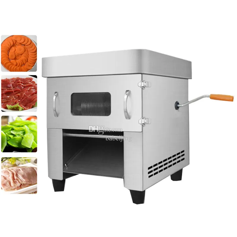 Fatiador de carne elétrico comercial casa pull-out lâmina máquina cortador de carne automático corte de carne picar 850w