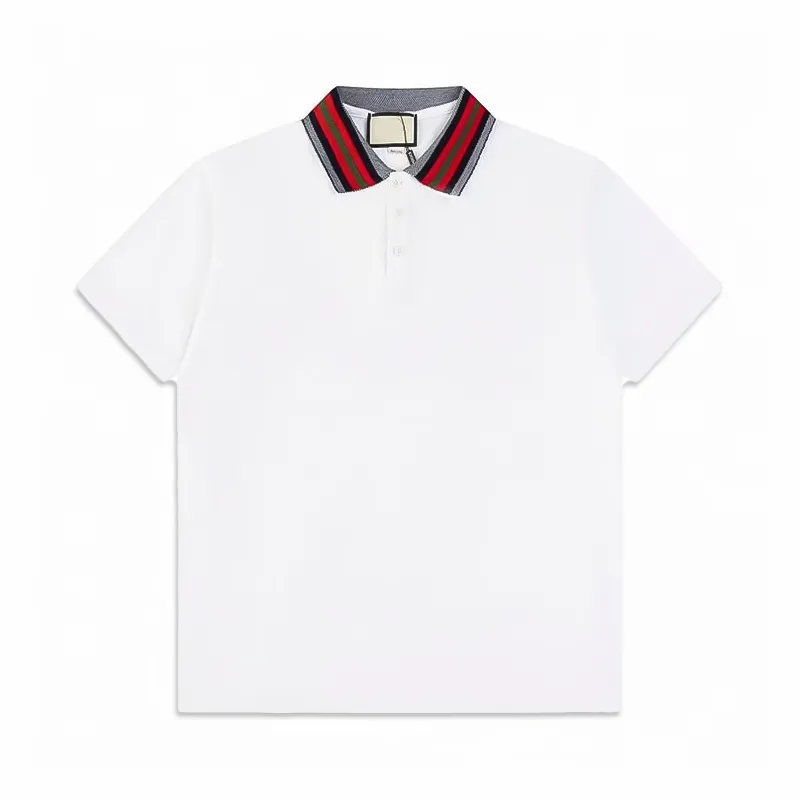 2024 Nouveau polo à rayures jacquard designer GG classique trois couleurs avec col logo design style coton haute texture