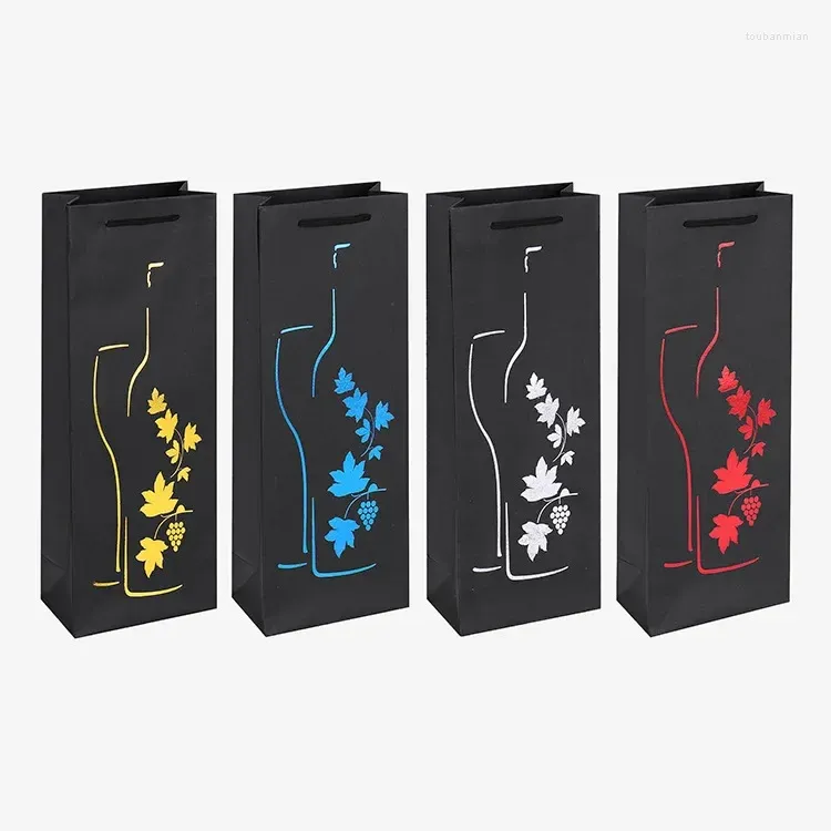 Gift Wrap Champagne Single Red Wine Carrying Bag Packaging Double Bottle Box Handheld