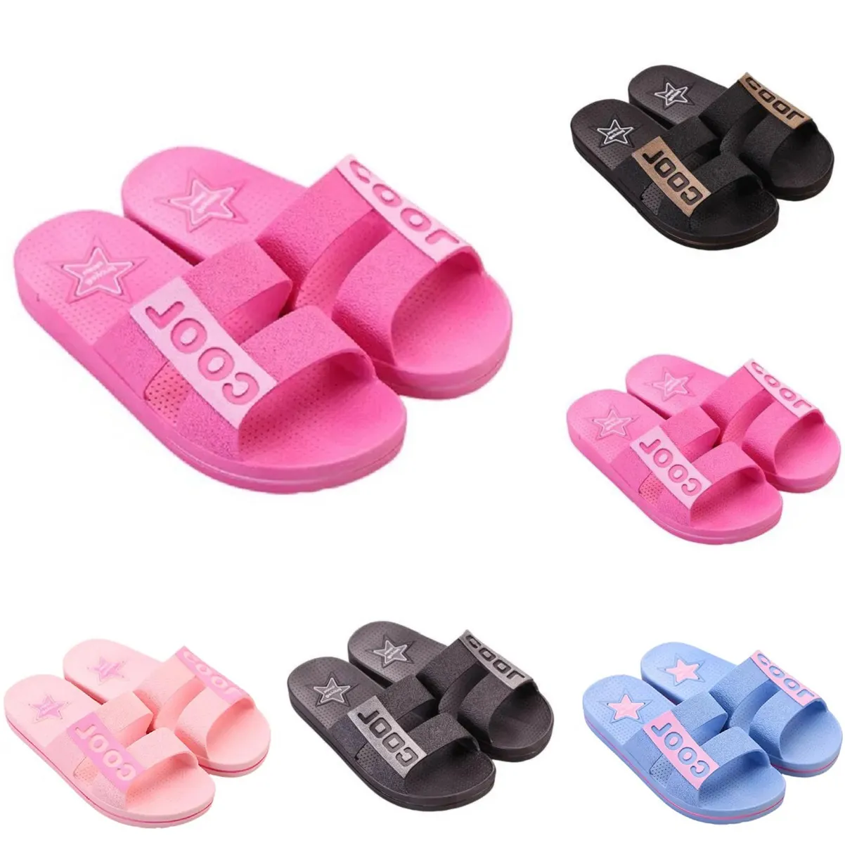 Slippers Slides Sandals Summer Black Pink Coffee Green Blue Coast Bathroom Antiskid Slipper Sandal