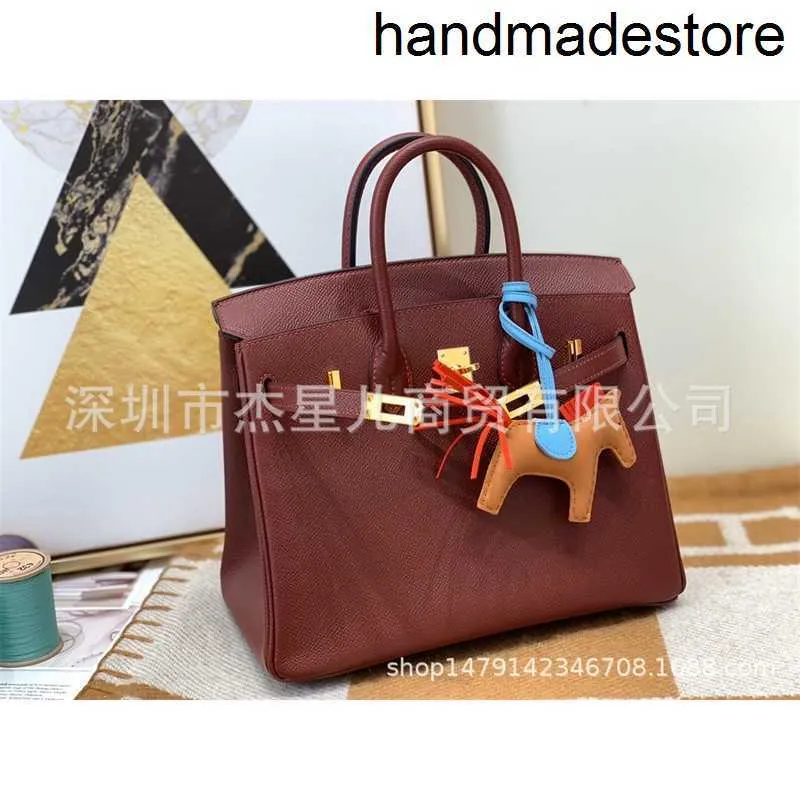 Used Designer Bag to Sew Handmade Handbag Bk25epsom Leather Togo Leather 57 Bordeaux Wine Red