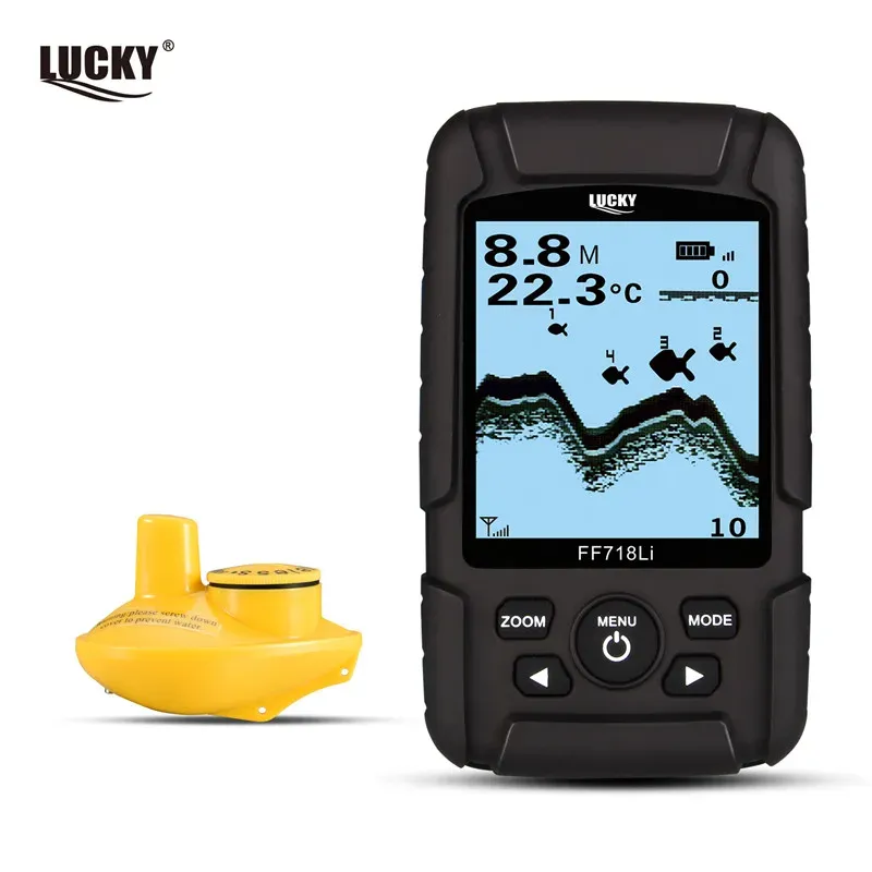 Finders Lucky FF718LI 180M LCD przenośny sonar czujnik Wodoodporny rybka Belka alarmowa Transdecer Echo SOUNDER 2IN1 Głębszy rybak