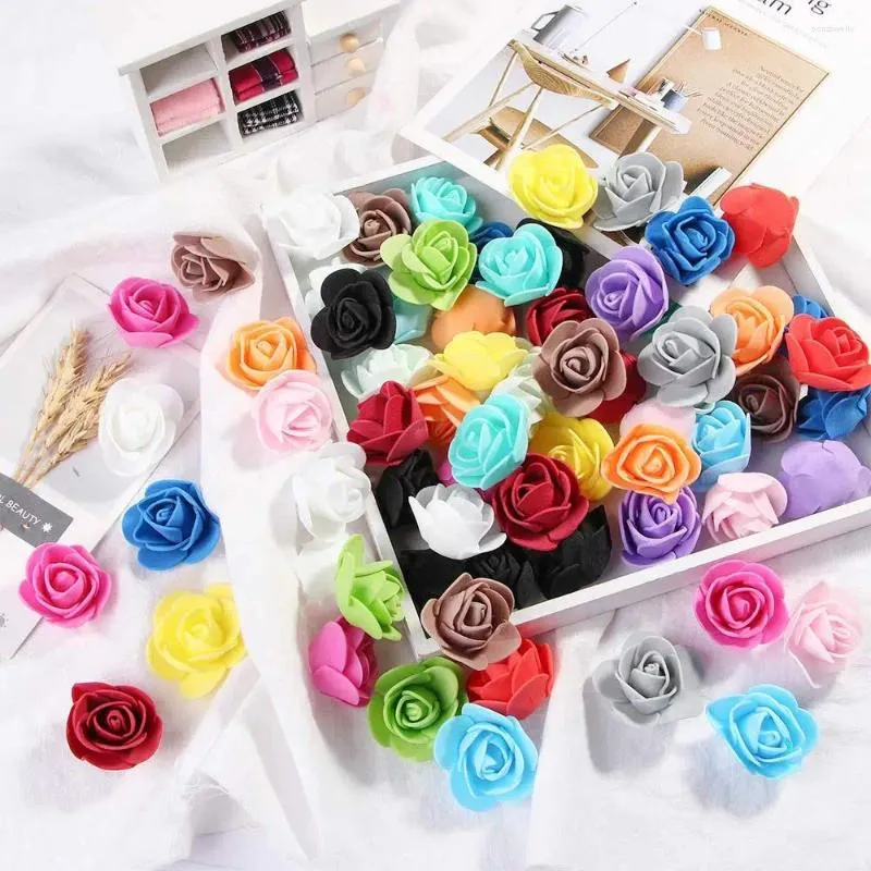 Dekorativa blommor Multi-Use Mini Gift Wreath Bear Valentine's Day Wedding Decoration Foam Rose Flower Artificial Party Supplies