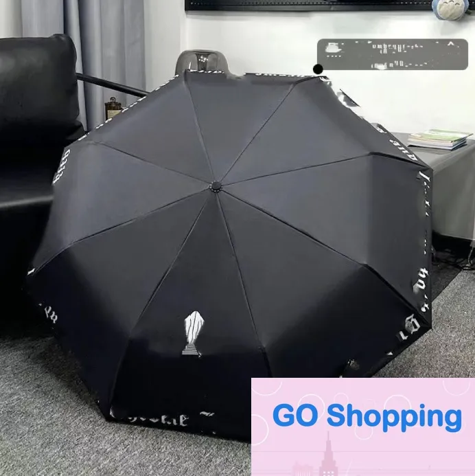 Paraguas de marca de lujo, sombrillas dobles automáticas de tamaño grande para hombres y mujeres, protección solar de vinilo de doble uso para lluvia y viento de calle