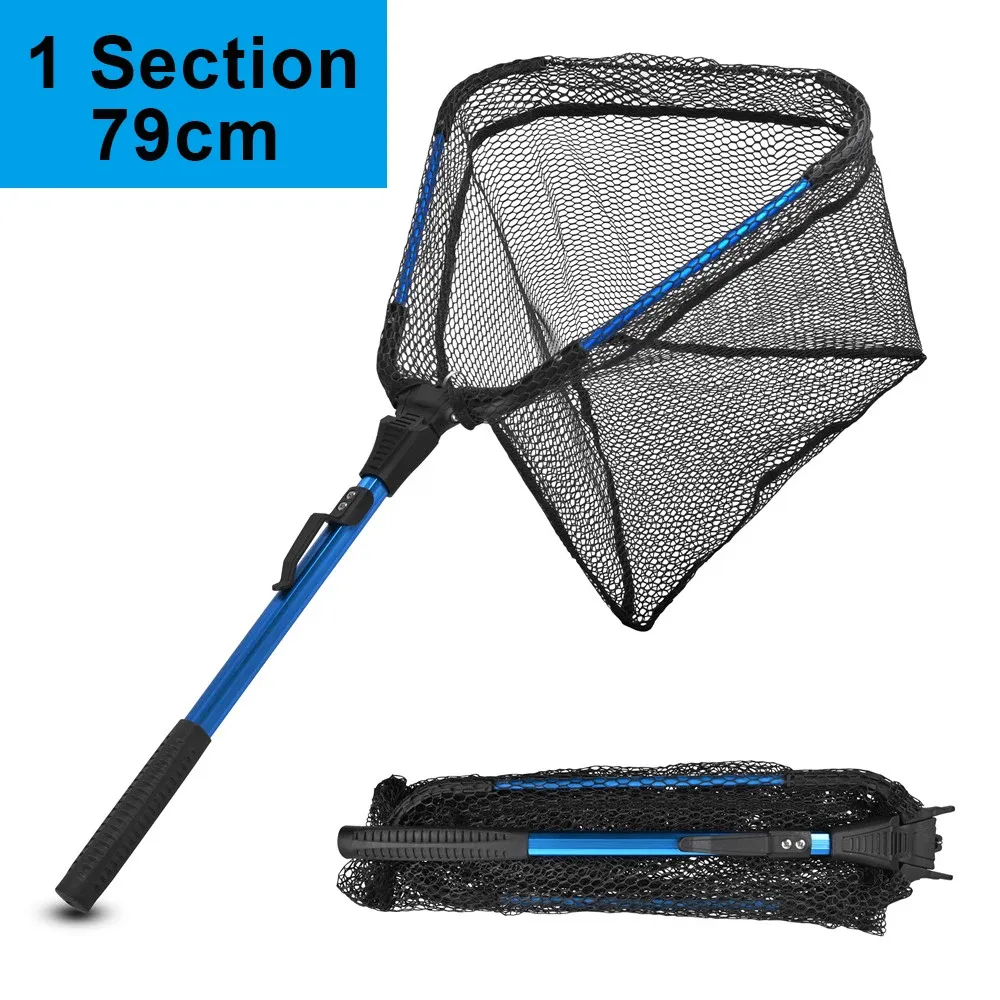 Accessories Portable Folding Landing Net Fishing Hand Nets 79/91cm Saltwater  Retractable Telescopic Rubber Fishing Nets For Fly Fishing From Zcdsk,  $16.86