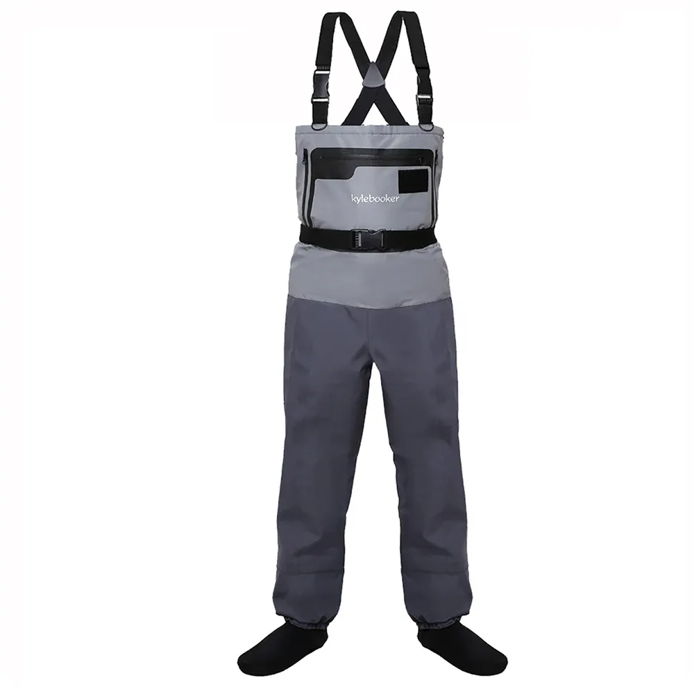 Apparel 5layer Durable Breathable Waterproof Stocking Foot Fly Fishing Chest Waders Pants for Men and Women