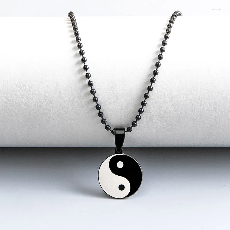 Hanger Kettingen TaiChi Yin Yang Gossip Ketting Mode Metaallegering Lange Keten Paar Vriend